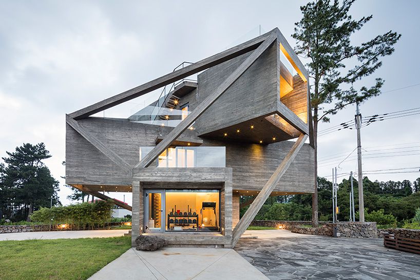 This Wacky Concrete House Is Made Of Angled Volumes Curbed