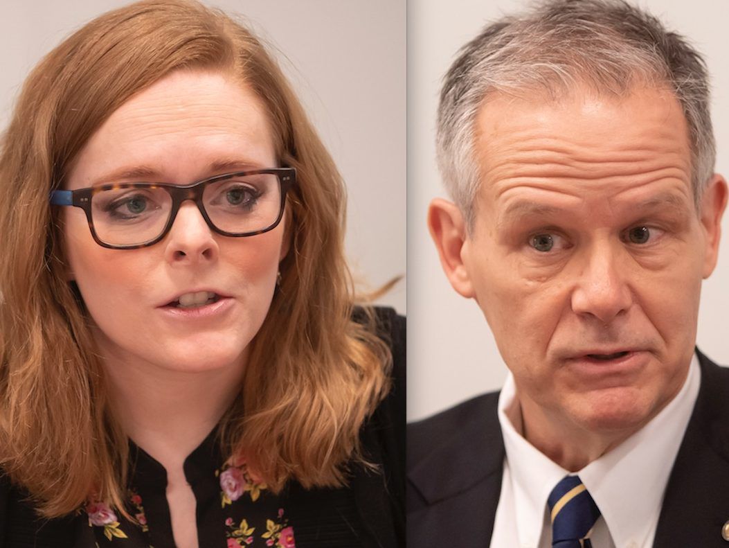 46th Ward aldermanic candidate Marianne Lalonde, left, and Ald. James Cappleman. | File Photos by Rich Hein/Sun-Times