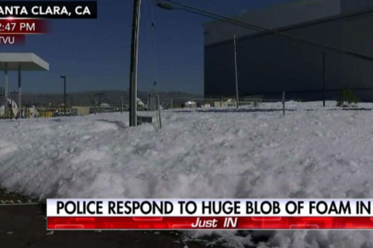 A mysterious batch of foam flooded the streets of San Jose on Friday afternoon, causing widespread confusion on social media.