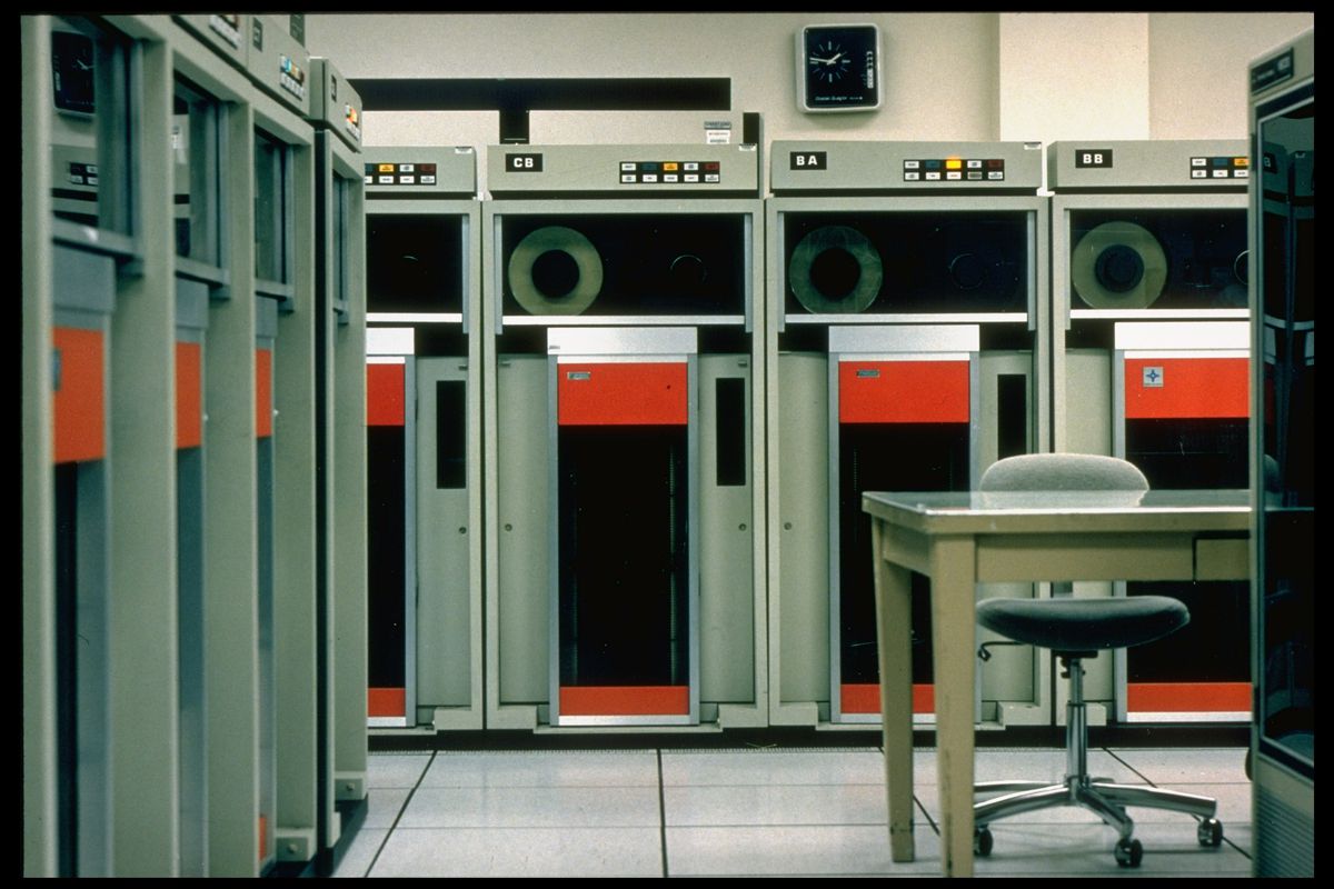 Mainframe computers in a room
