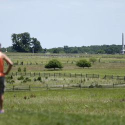 Shown is the field of Pickett's Charge, Wednesday, June 5, 2013, in Gettysburg, Pa.  Tens of thousands of visitors are expected for the 10-day schedule of events that begin June 29 to mark the 150th anniversary of the Battle of Gettysburg that took that took place July 1-3, 1863.  