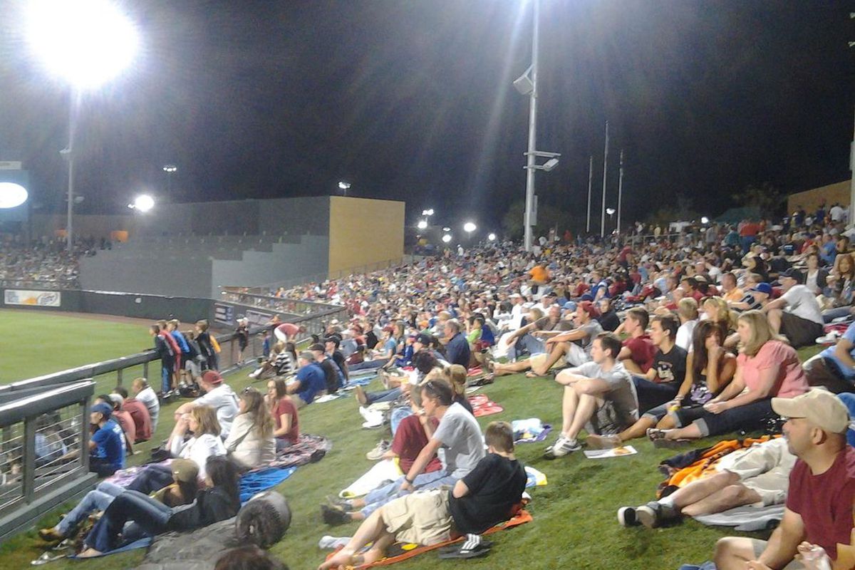 The lawn at Salt River Fields