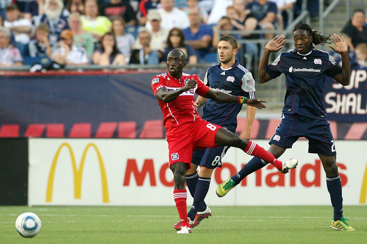 The last time the Fire and the Rapids met in regular season MLS play, Dominic Oduro and Cory Gibbs scored to give the Fire a 2-0 win at Toyota Park.  (Photo by Gail Oskin/Getty Images)