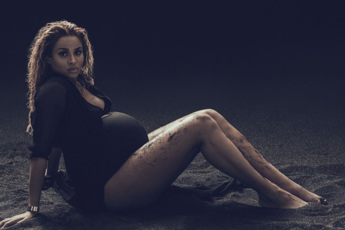 Ciara. Image via <a href="http://www.wmagazine.com/people/celebrities/2014/04/pregnant-ciara-interview/">W</a>.