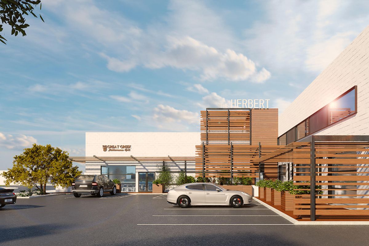 Rendering of The Herbert in the Arts District to be a future home The Great Greek Mediterranean Grill.