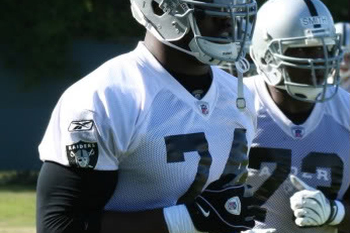 Raiders offensive lineman Bruce Campbell (photo by Levi Damien)