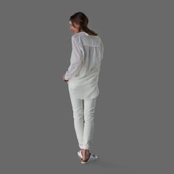 Levi's Made & Crafted luxe shirt in white, <a href="http://www.millmercantile.com/Levi_s_Made_&_Crafted_Luxe_Shirt_in_White_13583.html">$186</a>; empire skinny in salt, <a href="http://www.millmercantile.com/Levi_s_Made_&_Crafted_Empire_Skinny_in_Salt_135