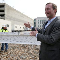 Salt Lake County Mayor Ben McAdams talks about the construction of the new district attorney office building in Salt Lake City on Tuesday, Dec. 6, 2016.