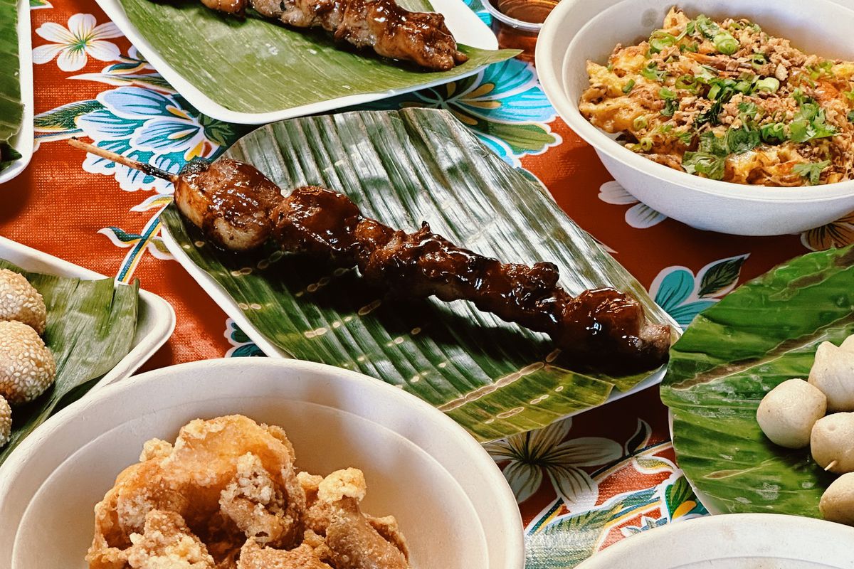 Assorted Filipino dishes.