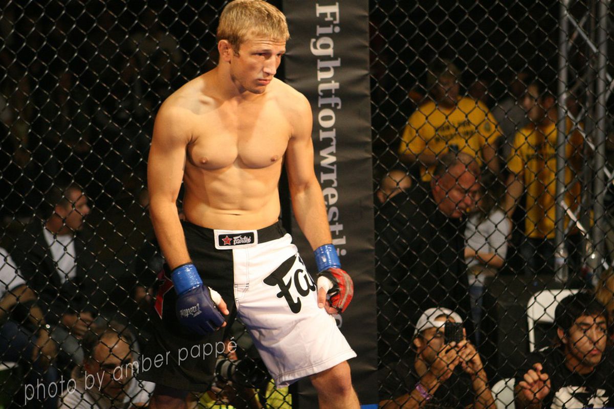 TJ Dillashaw is one of the early favorites to win the bantamweight crown on the fourteenth season of <em>The Ultimate Fighter</em>. <strong>Photo by Amber Pappe.</strong>