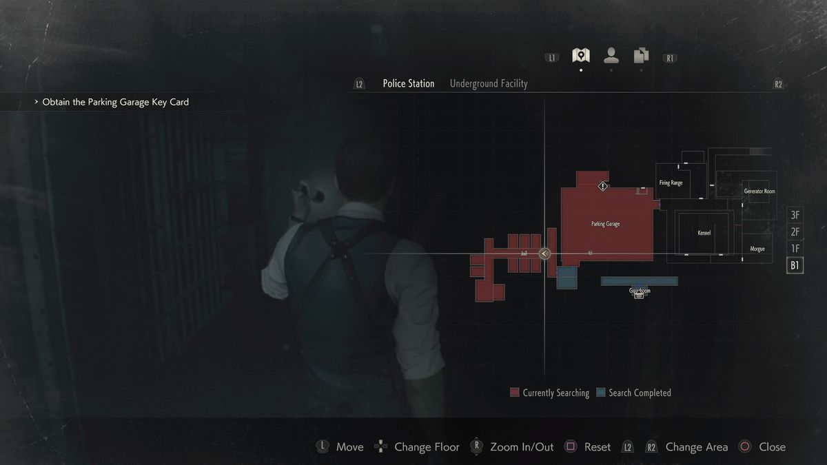 RE2 Leon 2nd Jail map