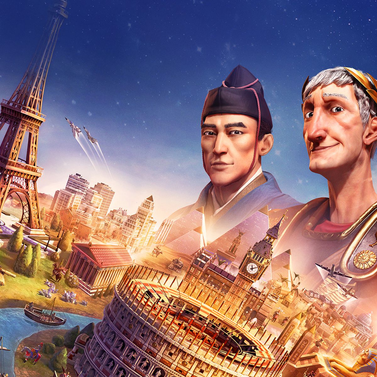 Civilization 6 - Eiffel Tower and Colosseum