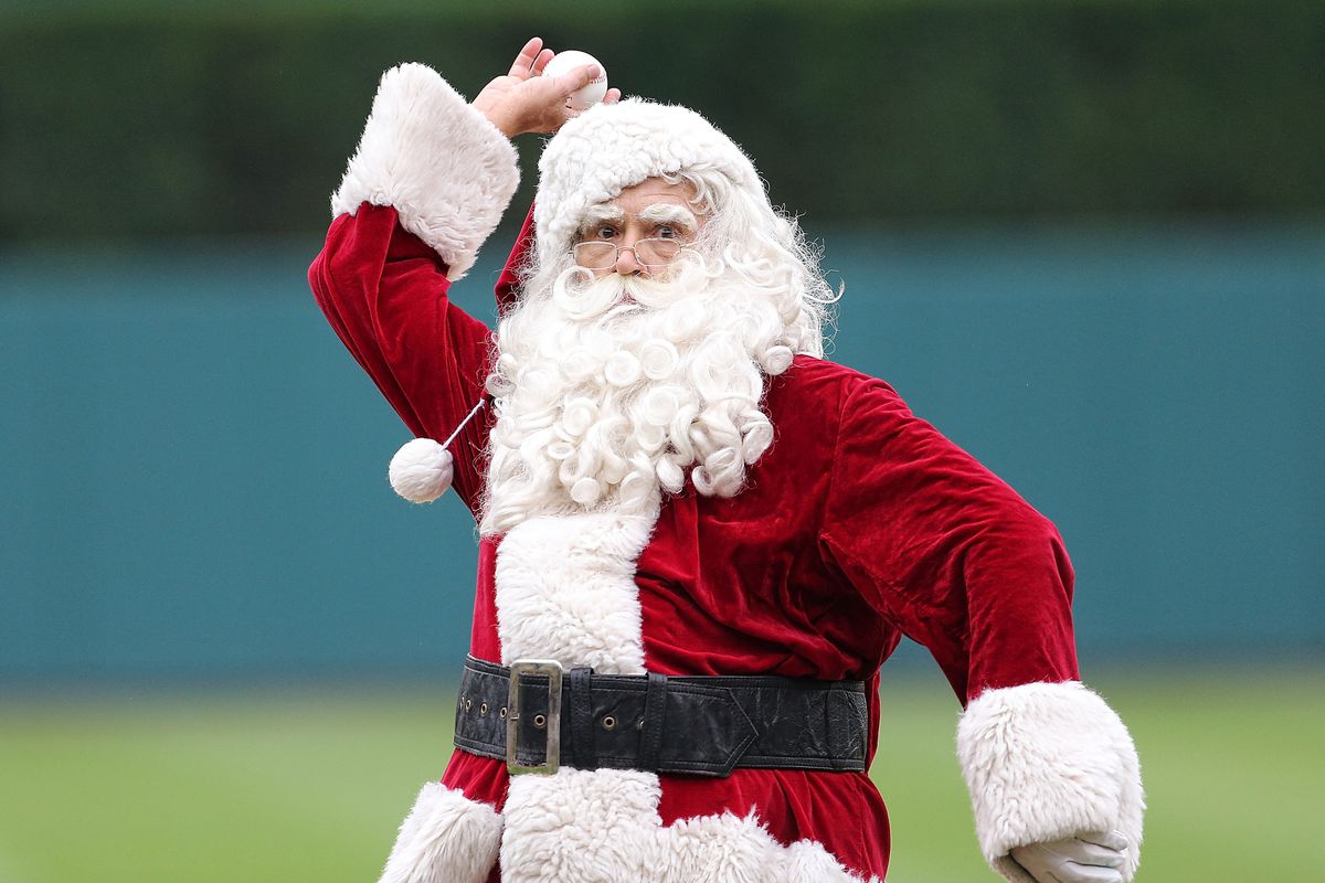 Nice fastball, Santa!