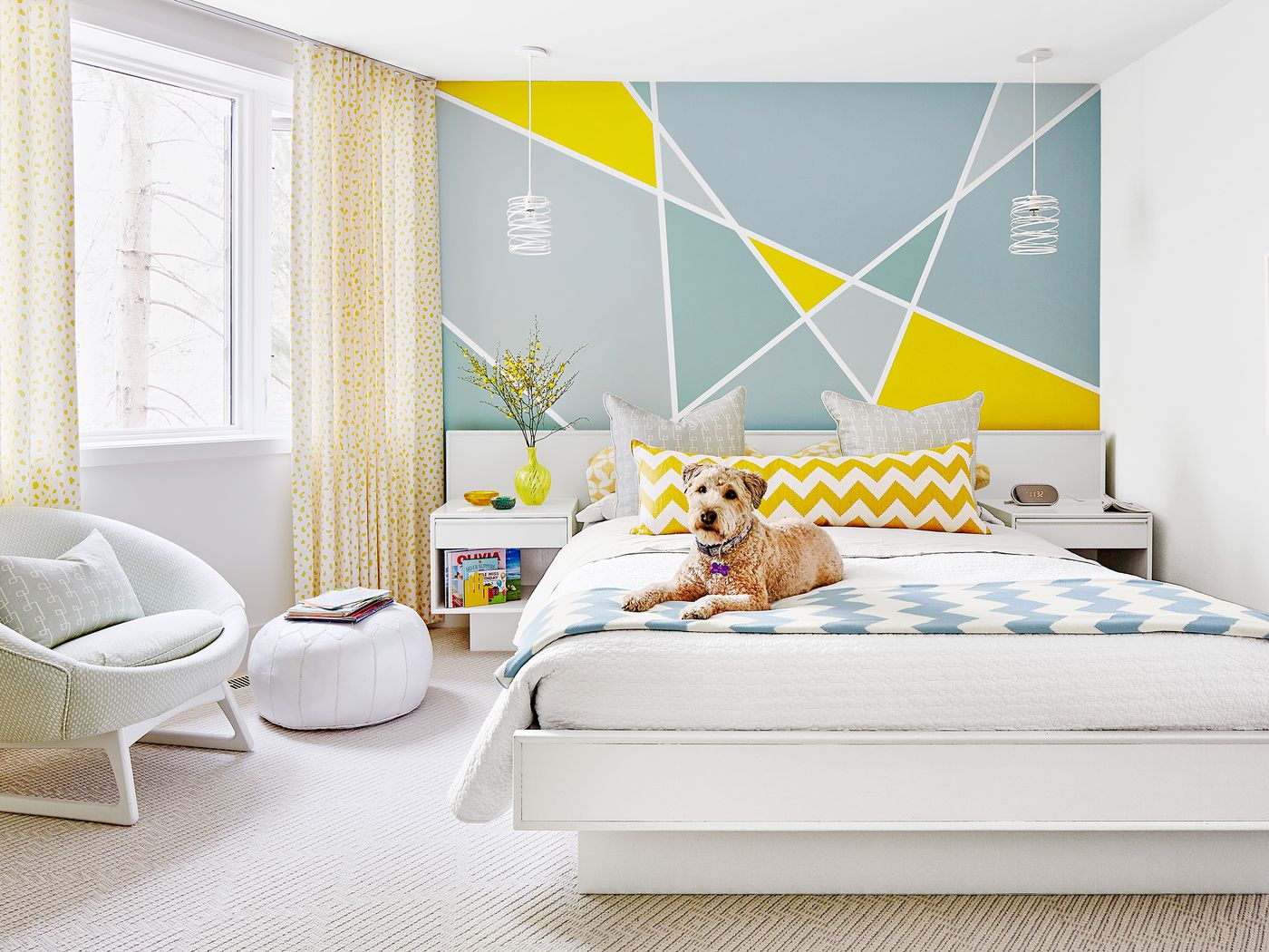 Paint a Simple Geometric Pattern on Your Bedroom Wall - This Old House