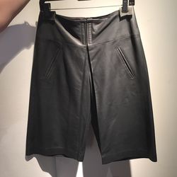 Leather shorts, $250