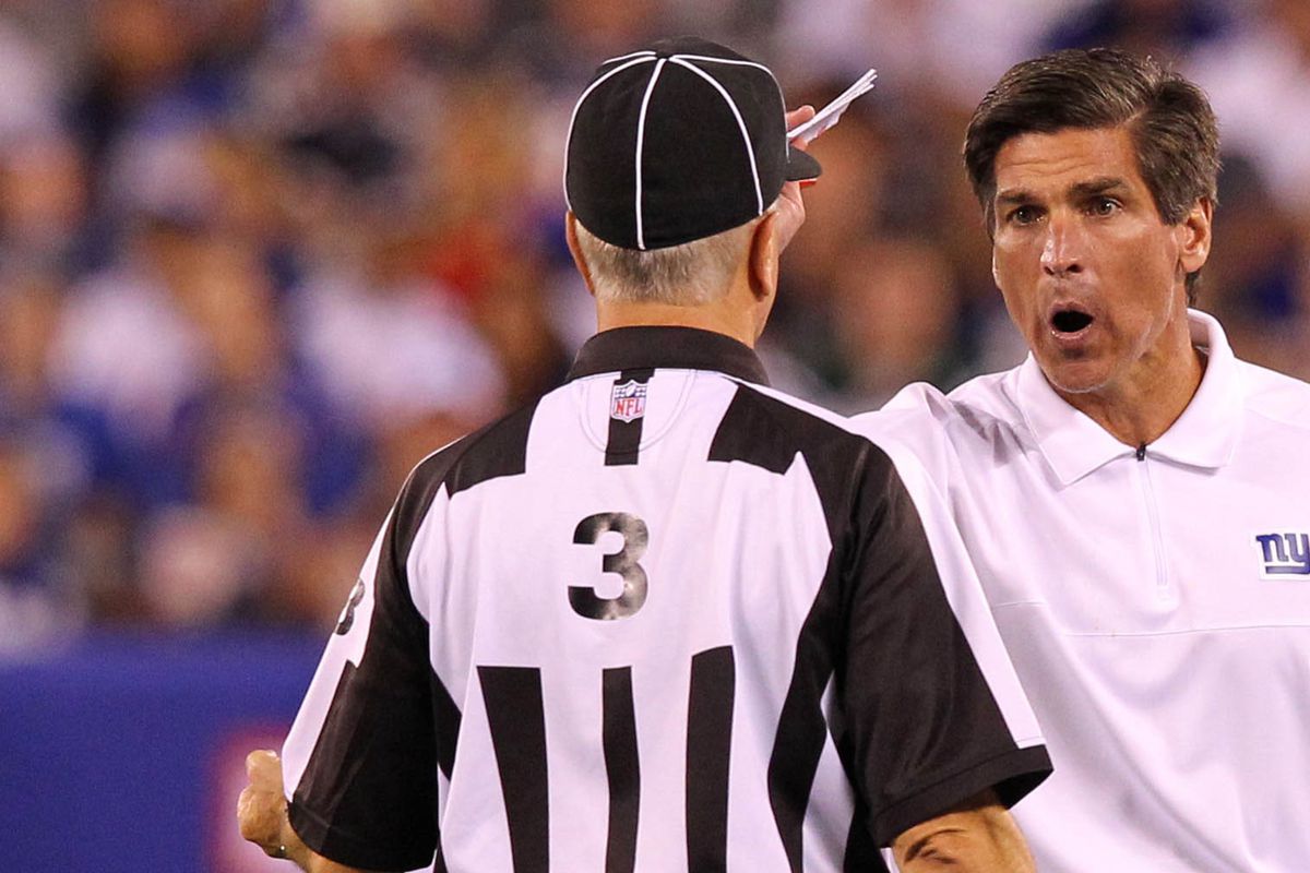 Tom Quinn argues with an official