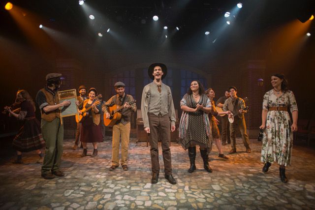 Erik Pearson (center) plays activist Albert Parsons, one of five men sentenced to death after an 1886 bombing in Chicago, in Underscore Theatre Company and The Den Theatre’s new musical “Haymarket.” | MICHAEL BROSILOW