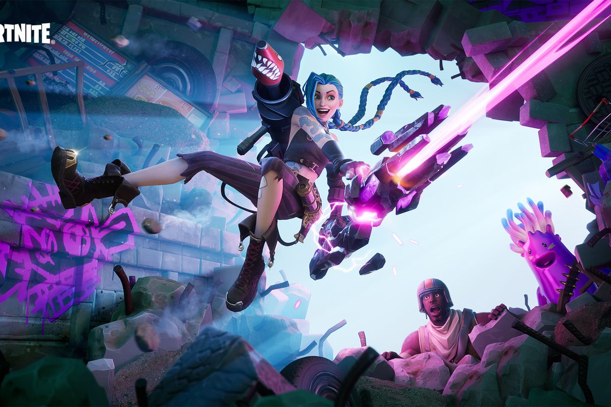 Jinx from League of Legends in Fortnite 