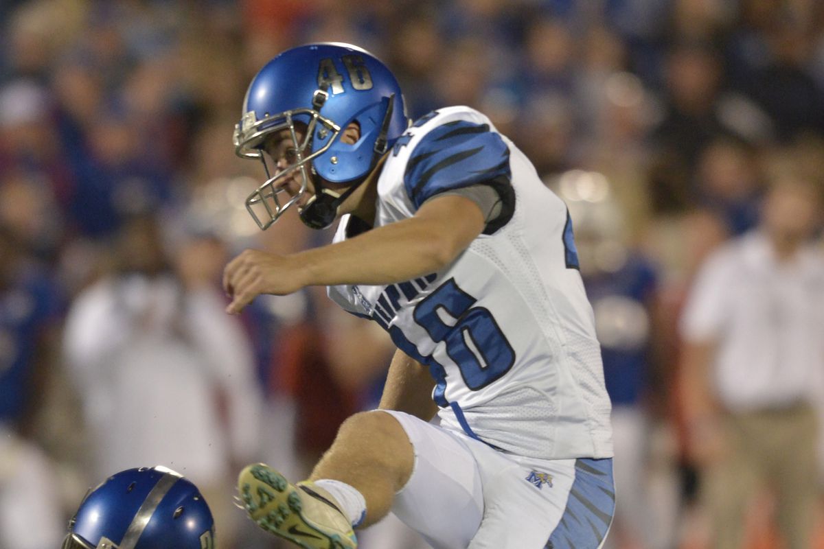 Memphis kicker Jake Elliot connects from 29, 34, and 52 to help lift the Tigers over Bowling Green.