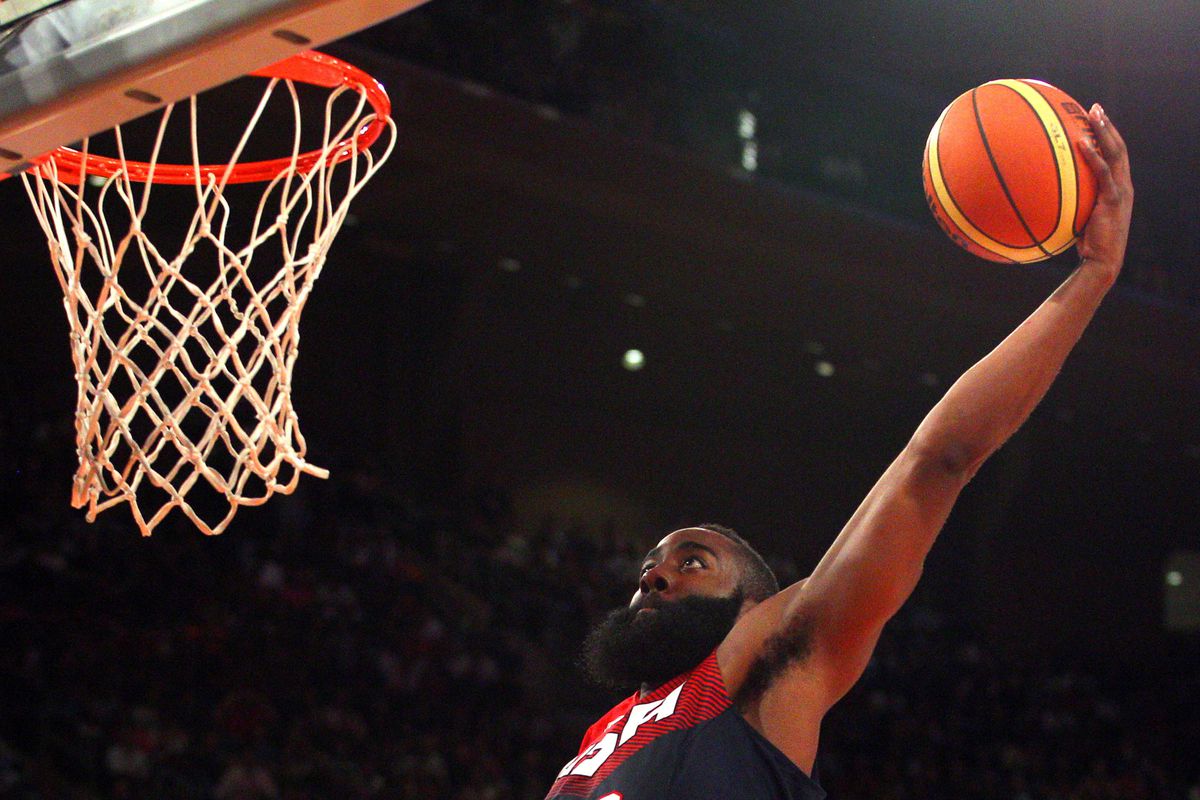 James Harden led the way for the U.S. against Ukraine with 17 points. 