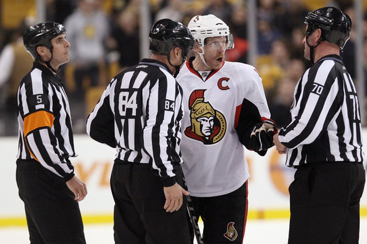 When linesman Derek Nansen suggested he try to "wish the pain away, like a wart" Alfie revealed he does not have a good poker face. (Photo by Elsa/Getty Images)
