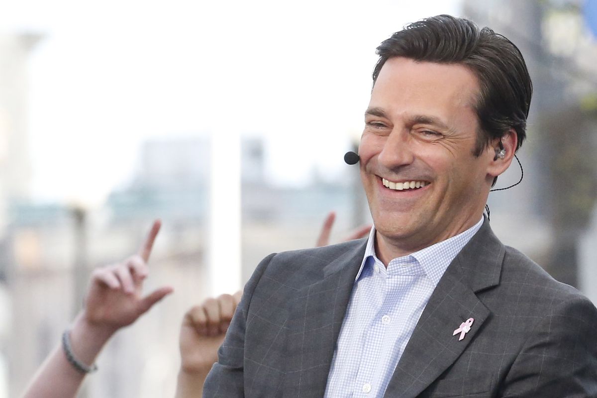 When you can use a photo of Jon Hamm from the set of Baseball Tonight, you do so.