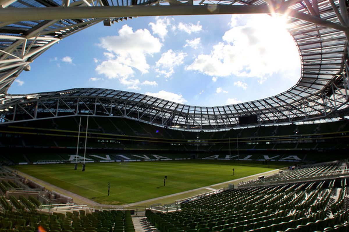 DUBLIN, IRELAND - MARCH 18:  A general view of the Stadium during the England Captain's run at the Aviva Stadium on March 18, 2011 in Dublin, Ireland.  (Photo by David Rogers/Getty Images)