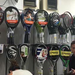 Tennis racket prices generally started a bit below $100