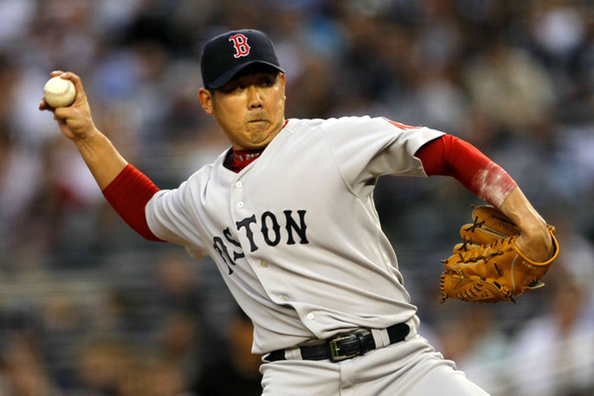NEW YORK - MAY 17:  Daisuke Matsuzaka #18 of the Boston Red Sox delivers a pitch against the New York Yankees on May 17, 2010 at Yankee Stadium in the Bronx borough of New York City.  (Photo by Chris Trotman/Getty Images)