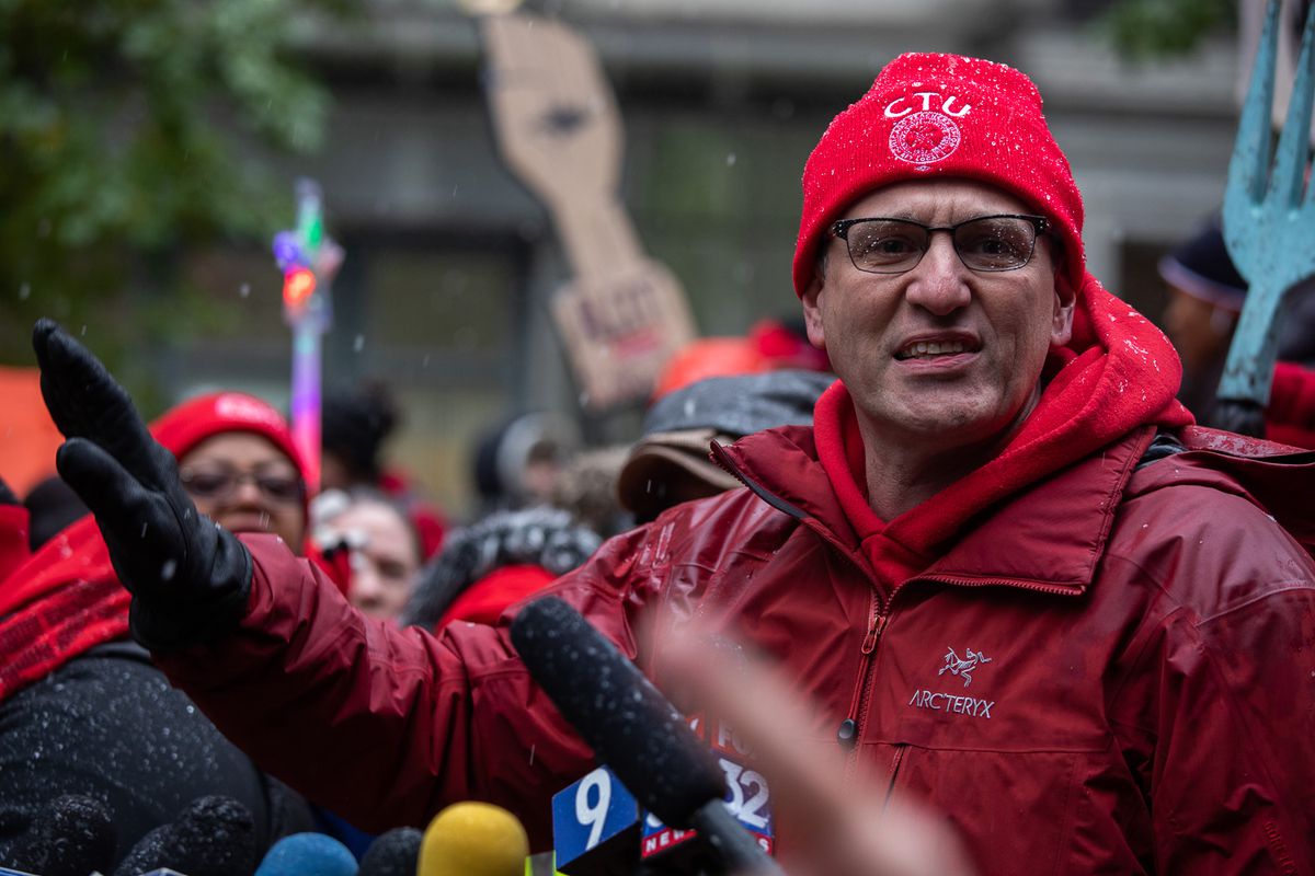Chicago Teachers Union President Jesse Sharkey, seen here in 2019, on Monday said negotiations with CPS had reached a “serious phase.”