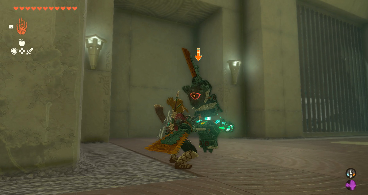 Link fighting a Construct in The Legend of Zelda: Tears of the Kingdom