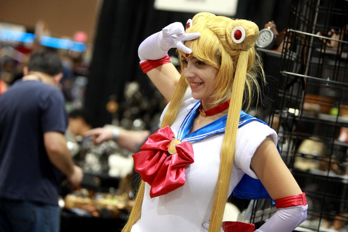 A Sailor Moon cosplayer at the 2014 Arizona Comic Con