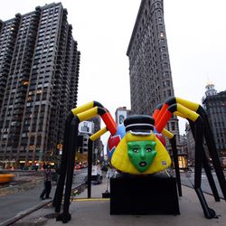 The Lady Gaga spider at Columbus Circle