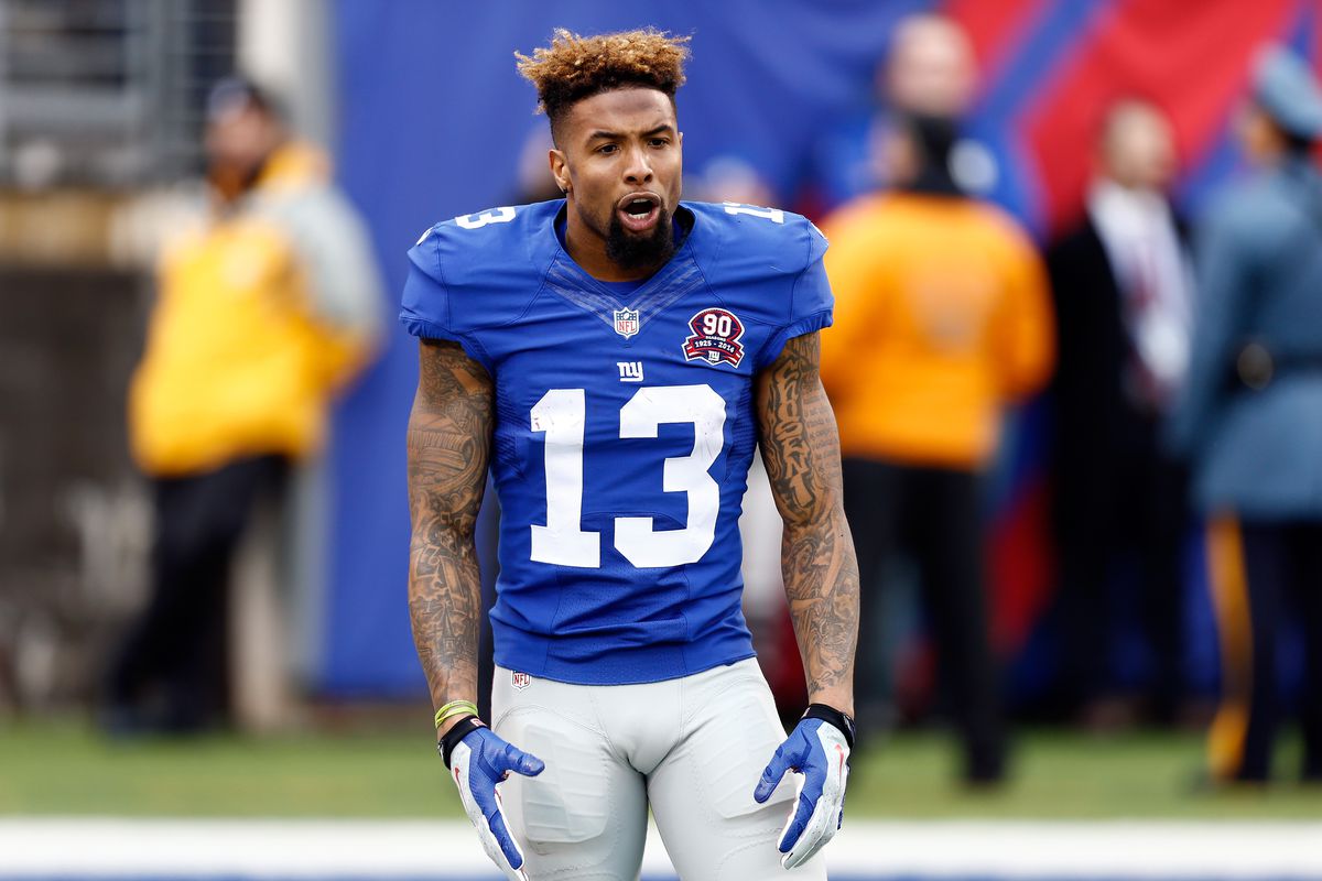 Odell Becham after slamming his helmet to the ground during a game last season