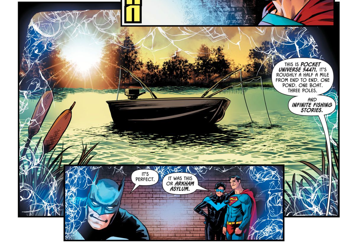 Batman, Nightwing and Superman in Batman: Prelude to the Wedding: Nightwing vs. Hush #1, DC Comics (2018). 