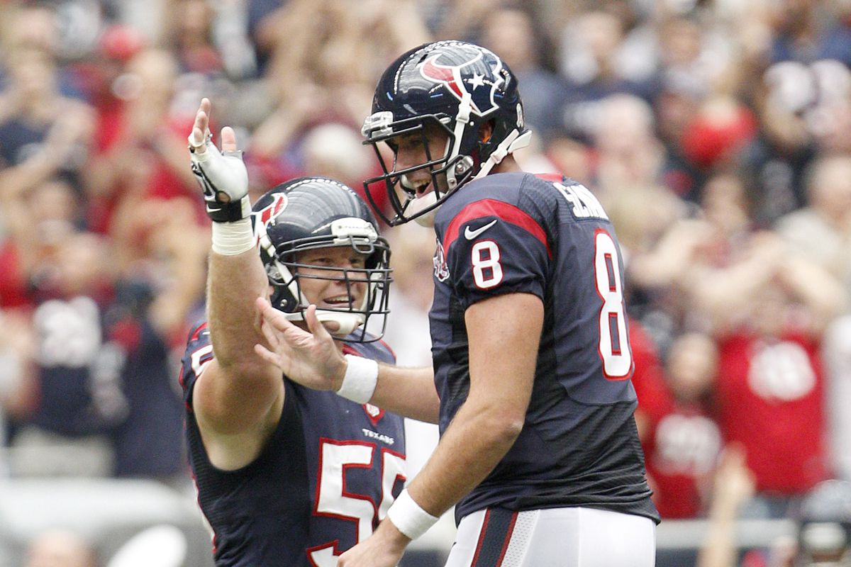 Matt Schaub is happy to quarterback the 7-1 Texans.