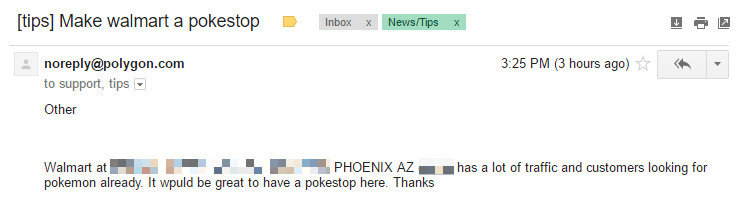 Pokemon Go tips email - Walmart 740