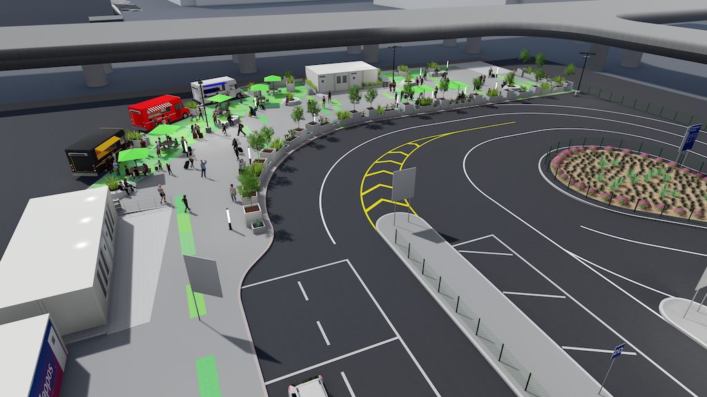 Renderings for the LAX-it rideshare pickup lot