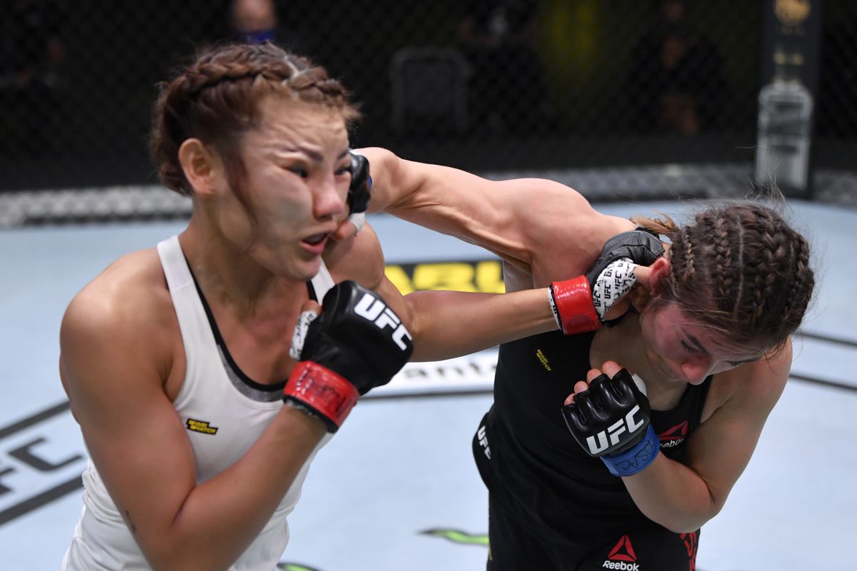 UFC Vegas 8 results: Alexa Grasso wins flyweight debut with strong showing  against Ji Yeon Kim - MMA Fighting