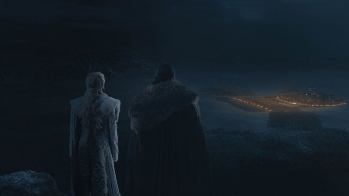 Game of Thrones season 8, episode 3 - Jon and Dany at the Battle of Winterfell