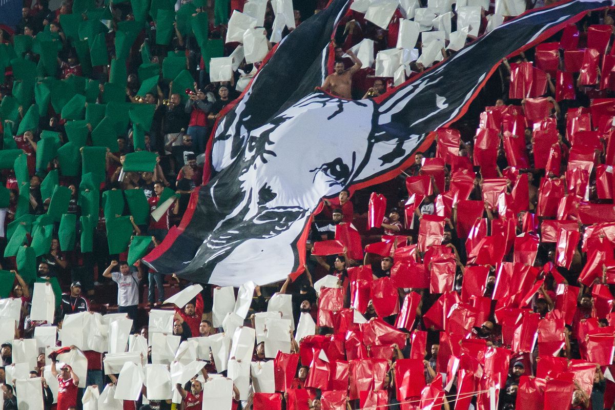 Club Tijuana fans with an impressive display during the match against Tigres UANL.