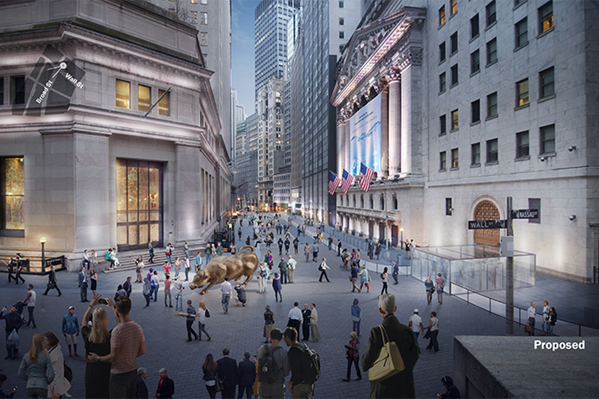 Tourist-heavy Wall Street could get pedestrian-friendly improvements - Curbed NY
