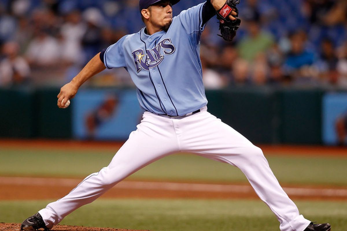 The Washington Nationals expressed interest in now-former Tampa Bay Rays' right-hander Matt Garza (above), but the starter has reportedly been dealt to the Chicago Cubs. (Photo by J. Meric/Getty Images)
