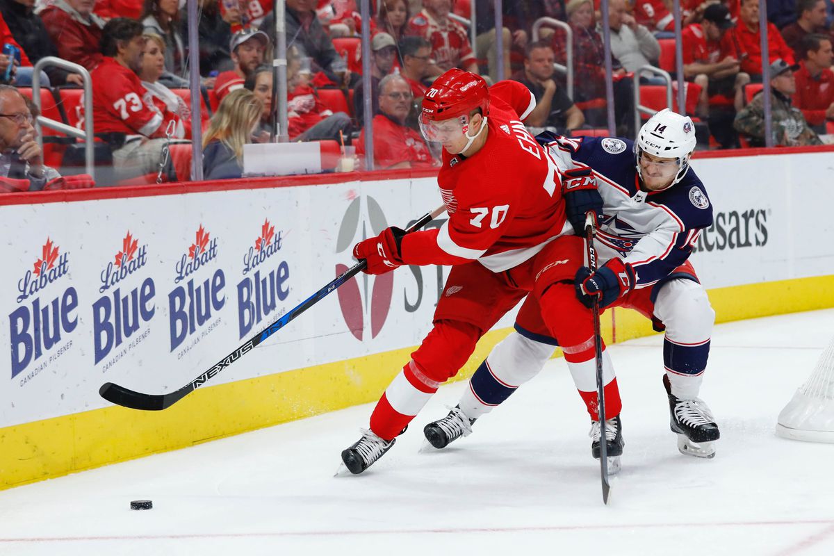 NHL: Columbus Blue Jackets at Detroit Red Wings