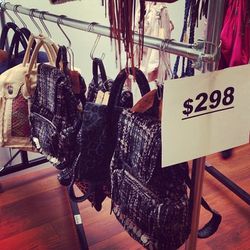 Simone Camille's super-popular backpacks are a steal here, especially since they're over <a href="http://simonecamille.com/collections/skins-fall-2013/products/the-backpack-1"target="_blank">$1,000</a> regularly.