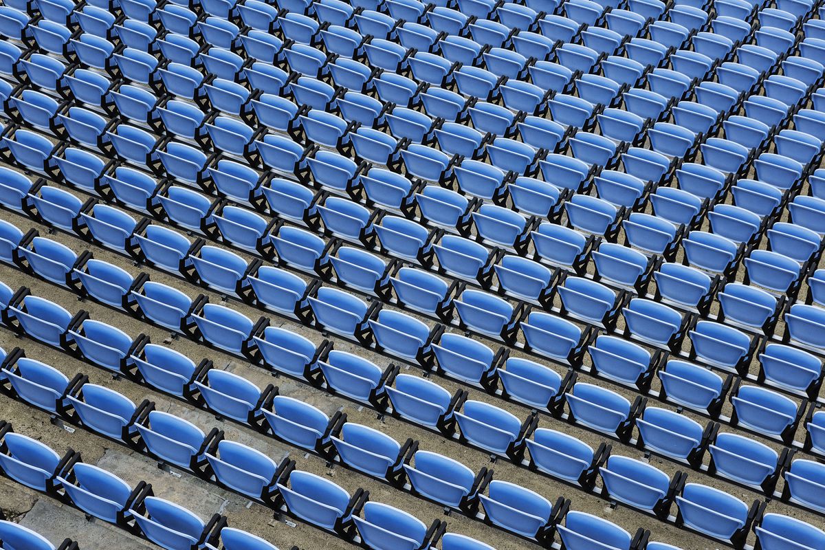 Empty stadium seating...