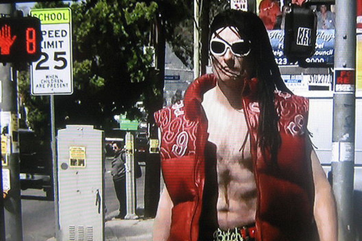 Conan in his Rodeo Road garb. Image via <a href="http://franklinavenue.blogspot.com/">Franklin Avenue</a>