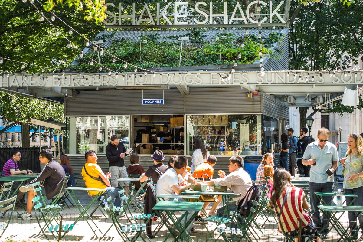 The original Shake Shack in Madison Square Park.