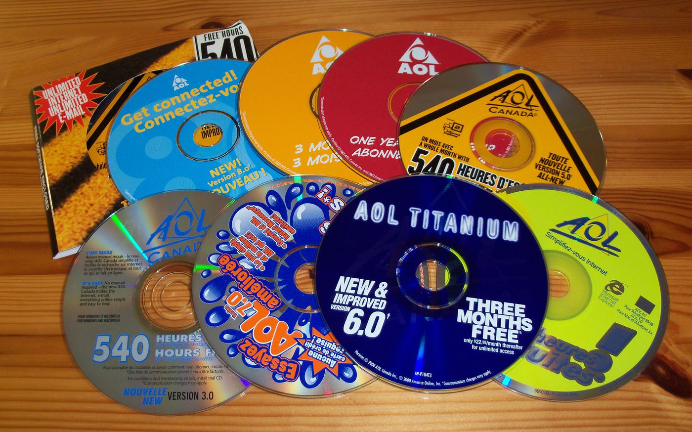 AOL TINY ETC INTERNET SOFTWARE VINTAGE START UP TRIAL DISCS choose your edition 