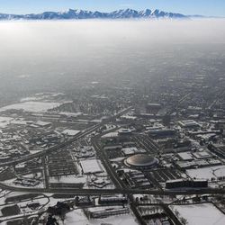 Inversion takes hold along the Wasatch Front on Monday, Feb. 4, 2013.